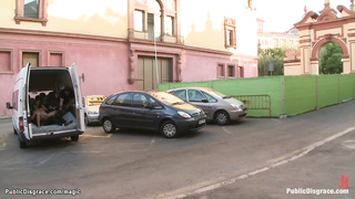 Spanish poked by strangers in public (James Deen, Samia Duarte)