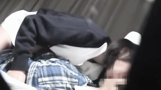 Decent and molten Asian pounding caught on a covert camera