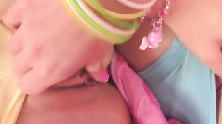 PREMIUMGFS - Lil' Lexy Smooching and Fingerblasting Couple All Girl