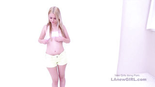 Young Model sucking cock getting fucked in studio