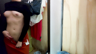 Choosing fresh garments for my future movies in the fitting guest room