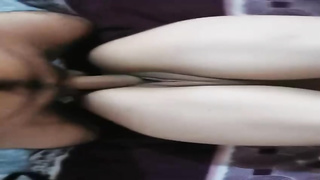 Nasty, inexperienced stunner is about to get torn up in front of the camera, until she spunks