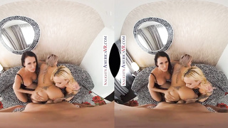 Super-Naughty America - 3 molten honeys go to town on the lifeguard's dick