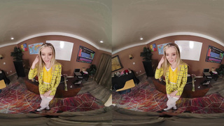 VR Conk Final Test Before Meeting - Penetrate Your Molten Ash-Blonde School Homie Haley Reed GONZO Parody VR Porno