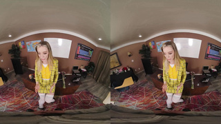 VR Conk Final Test Before Meeting - Penetrate Your Molten Ash-Blonde School Homie Haley Reed GONZO Parody VR Porno