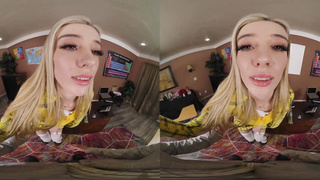 VR Conk Final Test Before Meeting - Penetrate Your Molten Ash-Blonde School Homie Haley Reed GONZO Parody VR Porno