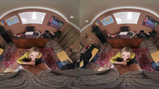 VR Conk Final Test Before Meeting - Penetrate Your Molten Ash-Blonde School Homie Haley Reed GONZO Parody VR Porno