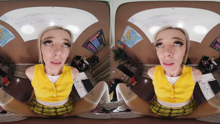 VR Conk Final Test Before Meeting - Penetrate Your Molten Ash-Blonde School Homie Haley Reed GONZO Parody VR Porno