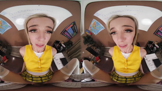VR Conk Final Test Before Meeting - Penetrate Your Molten Ash-Blonde School Homie Haley Reed GONZO Parody VR Porno