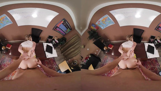 VR Conk Final Test Before Meeting - Penetrate Your Molten Ash-Blonde School Homie Haley Reed GONZO Parody VR Porno