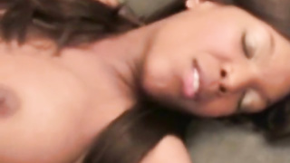 Ebony honey Minnie get her shaven slit eaten and and then she gargle thick beef whistle