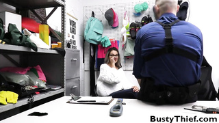 Milf Mandy Rhea fucks security officer