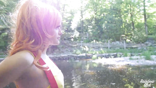 Crimson haired stunner, Misty is providing a suck off to a insatiable fellow and hoping a superb bang