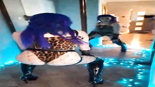 Highly cool Punk Domme dance in spandex footwear and displaying her ideal bod PMV, tat female dominance Pornography Movies - Tube8