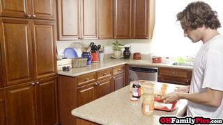 Teen stepsisters used big cock stepbro