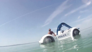 Hot Blonde Big Sexy Tits Threesome Sex On Pedal Boat