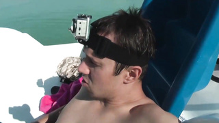 Hot Blonde Big Sexy Tits Threesome Sex On Pedal Boat