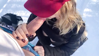 Mimi Boom - Winter Outdoor; Gets Penetrated And Caught By S