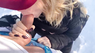 Mimi Boom - Winter Outdoor; Gets Penetrated And Caught By S