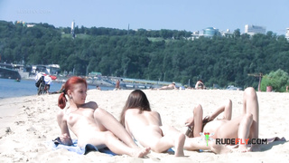 Sexy nudist teen enjoys