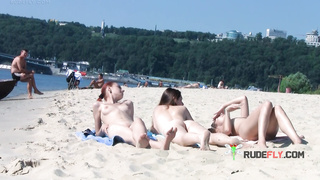 Sexy nudist teen enjoys