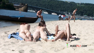 Sexy nudist teen enjoys