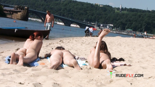 Sexy nudist teen enjoys