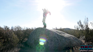 Petite teen from Canada nude outdoor