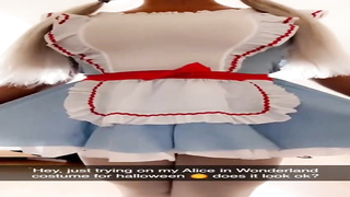 Sexting my stepbrother on Snapchat while clothed as Alice in Wonderland - he makes me drizzle! Pornography Movies - Tube8