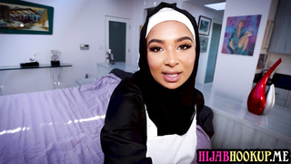 Arab teen with hijab Halloween custome
