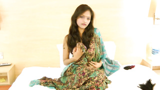 Indian Cheerleader School Chick Divya Striptease Finger-Tickling Desi Cooter With Numerous Climax