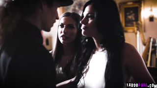 Priest have threesome with two lesbians