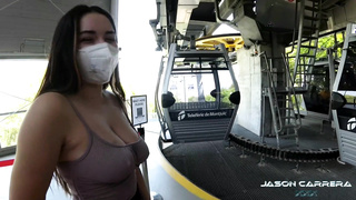 Bashful giant titted PHAT ASS WHITE GIRL TEENAGER Diana Rius gargles 2 peckers in Barcelona wire vans