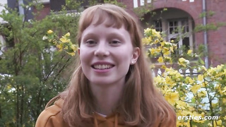 Glamorous Norwegian ginger-haired is frolicking her wetting raw vagina with a fake penis and yelling while nutting