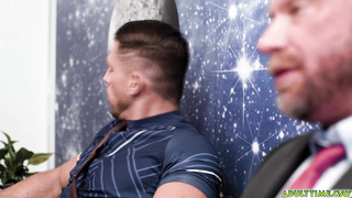Roman gets a deepthroat blowjob from Knox