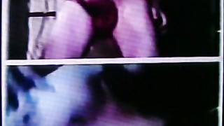 Horny Asian feels her huge mature tits for me (+ sound )