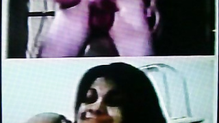 Horny Asian feels her huge mature tits for me (+ sound )