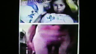 Horny College girl bares her tits to my hot show (+ sound )