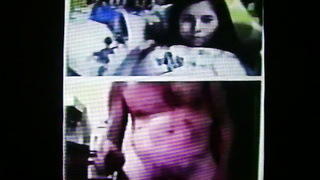 Horny College girl bares her tits to my hot show (+ sound )