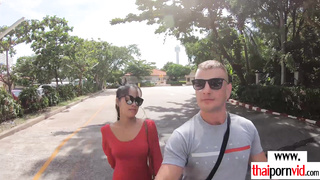 Amateur Thai teen pouncing on a big cock