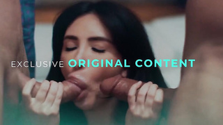 Fine looking brown-haired with large, inborn hooters, Violet Myers is getting her daily dosage of shag