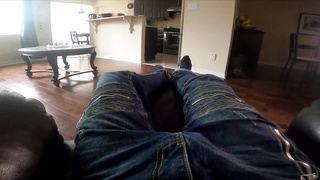 nailing my woman roomy she takes rubber off and makes me internal ejaculation her