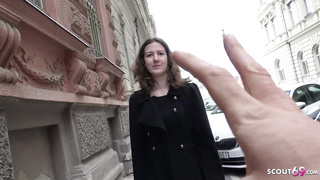 GERMAN SCOUT - School Teenager Alessandra chat to Bang at Public Agent Audition