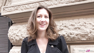 GERMAN SCOUT - School Teenager Alessandra chat to Bang at Public Agent Audition