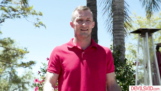 Guy fucking his wifes big tits stepsis