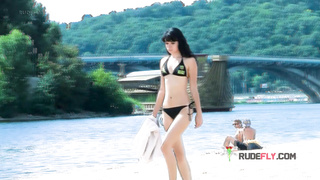 Sexy nudist teens goes to a nudist beach