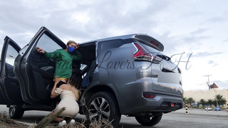 Risky Hook-Up in Parking Bunch - pinay Viral 2022 Kakaba Kantotan sa labas Ng mall -sa puwet tinira