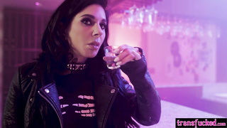 Joanna Angel fucked by two shemales