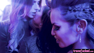 Joanna Angel fucked by two shemales