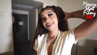 Ebony stunner with a gigantic, obese rump is about to get her very first assfuck internal ejaculation